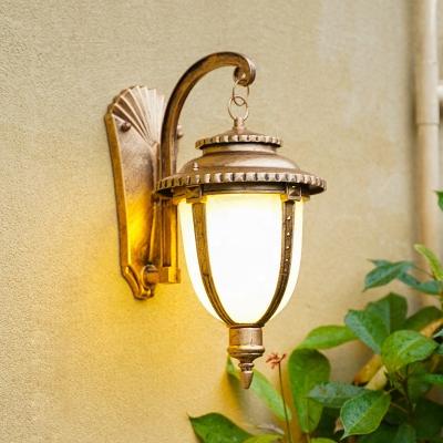 China European Outdoor Hanging Corridor Corridor Door Lamp Outdoor Waterproof Courtyard Led Tempered Glass Balcony Wall Lamp Exterior Wall Lamp for sale