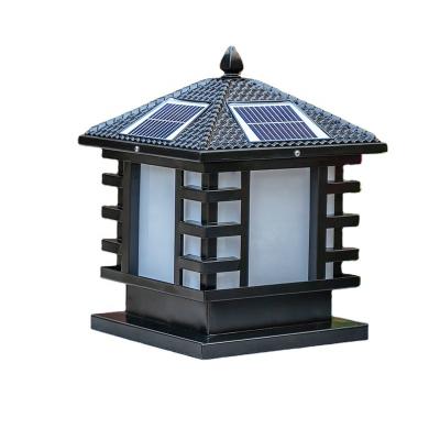 China 5w Evo Pillar Light Gate Post Garden Fence Aluminum Luminous Auto Body Lamp Article Battery Modern Led Solar Powered Outdoor Lighting Time for sale