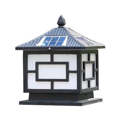 China Die Cast Aluminum Decorative Hot Sale Pillar Post Door Body Lamp Power Luminous Article LED Solar Light Manufacturing Lighting Matrix Rohs Protection Flux for sale