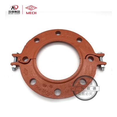 China Pipe Fitting Free Sample Factory Mike Groove Fittings Orange Industrial Malleable Fire Fighting Splined Flange for sale