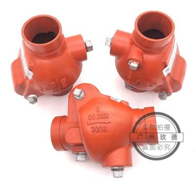 China Free Sample General Factory Mike Groove Fittings Red Industrial Ductile Iron Fire Fighting Grooved Resilient Swing Check Valve for sale