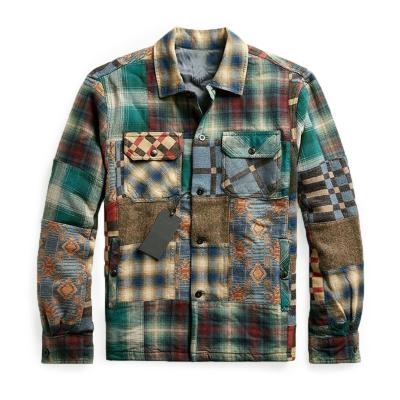 China Autumn And Winter New European Anti-Shrink Men's Plaid Jacket Thickened Cotton-padded Coat for sale