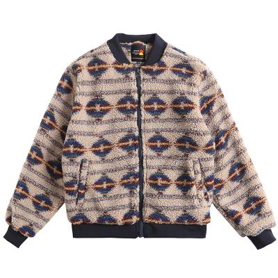 China Vintage Print Vintage 2021 Winter New Fashion Fleece Jacket For Men's Thick Warm Padded Jacket for sale