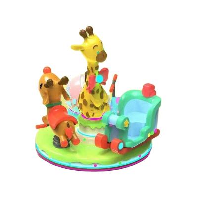 中国 3 Players DNB Coin Operated Carousel Kiddie Ride Carousel Merry Go Round Happy Deer Kids Carousel 販売のため