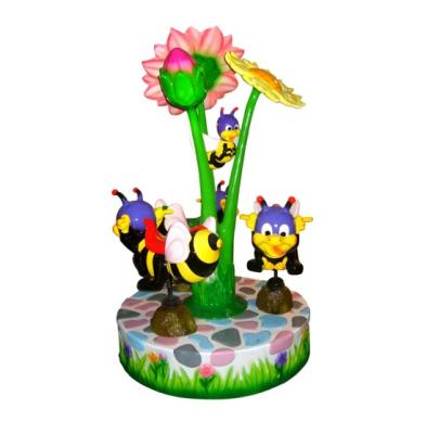 中国 amusement coin operated kids carousel bee paradise mini carousel for 3 players merry go round 販売のため