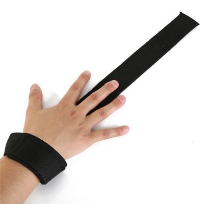 China Durable Black Polyester Cotton Material Straps Adjustable Fitness Sports Gym Straps for sale