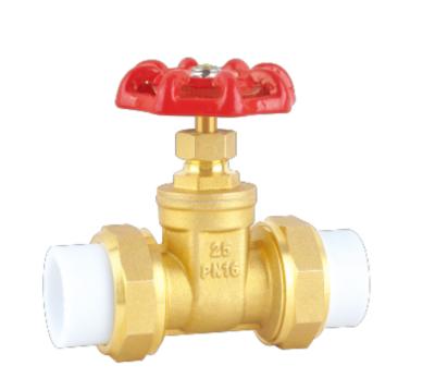 China General SU-Z118 DN20 DN25 DN32 in pn16 PP-R brass double head quick open gate valve for sale