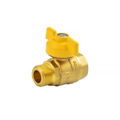 China General Brass Valve 1/2 Inch Magnetic Lockable Float Ball Valve Lock Safety Control Brass Gas Valve for sale