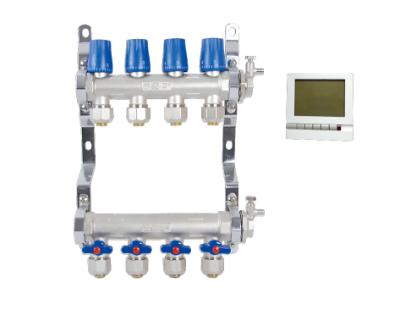 China Modern HVAC Floor Heating Systems Hot Selling New Products Water Supply Brass Flow Meter Inlet Manifold for sale