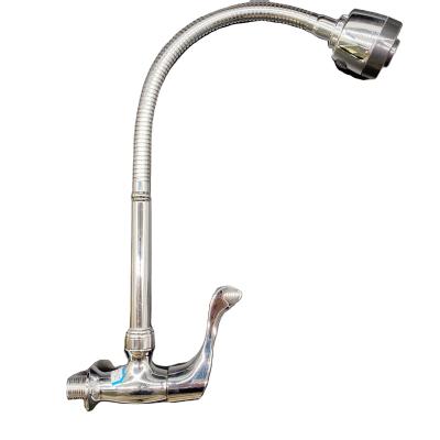 China Modern Zinc Sink Kitchen Bathroom Basin Faucet Swivel Universal Wall Mounted Faucet for sale