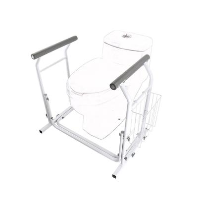 China Easy To Install Without Tools Hot Selling Home Or Hospital Bathroom Toilet Chest Of Drawers Aluminum Toilet Seat Frame With Basket for sale