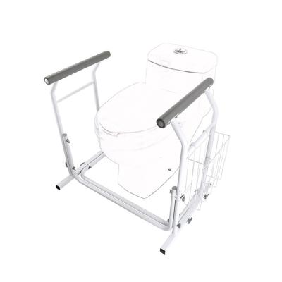 China Easy To Install No Frame Care Tools Elderly Disable Toilet Fast Easy Assembly Aluminum For Rehab Therapy Supplies Elderly Toilet Safety Rail for sale