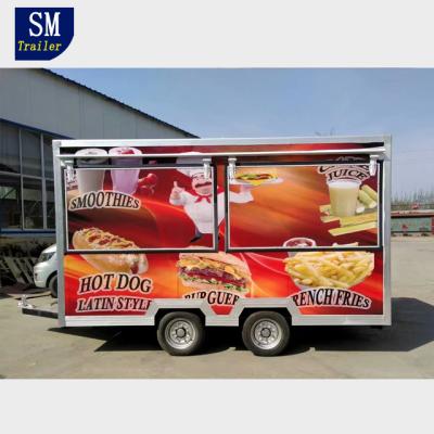 China Vegetable Processing Plant Square Food Trailer Commercial Used Semi Trailer For Sale Family Used Semi Trailer for sale