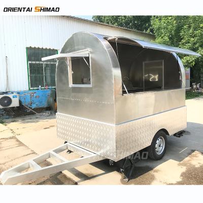 China Round vegetable processing plant Oriental Shimao stainless steel food trailer for cafe ice cream business for sale