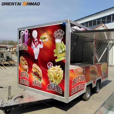 China Vegetable Processing Plant American Standard Customized Hot Dog Wholesale Price Camping Square Food Trailer for sale