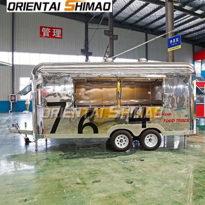 China Vegetable Processing Plant ORIENTAL SHIMAO Food Truck Used Food Trailers USA Standards Airstream Food Trailer for sale