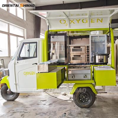 China Vegetable Processing Plant 3 Wheels Mobile Selling Food Hot Dog Truck Donut Three Wheels Hand Push Food Cart for sale