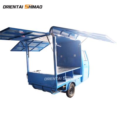 China Custom mobile vegetable processing factory ice cream cart cafe kitchen shop vending piaggo trailer for sale