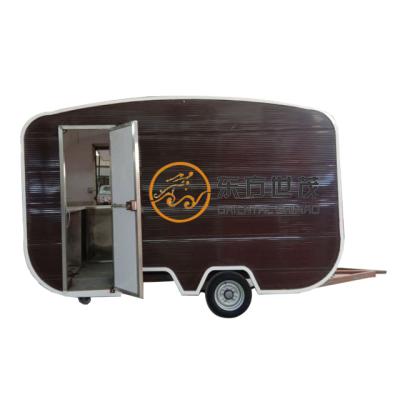 China mobile ice cream street snack truck coffee food van trailer fast food cart for sale