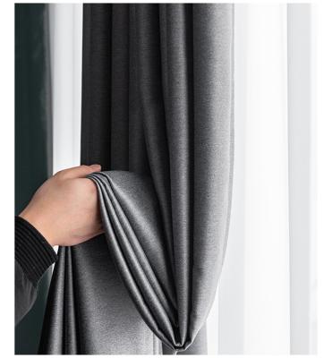 China Blackout Factory Supply Single Style Two Sides The Same Blackout Plain Curtain Look Fabric 100% for sale