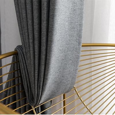 China Blackout Factory Price Plain Dyed Design Curtain Fabric Blackouts Linen Home Textile for sale