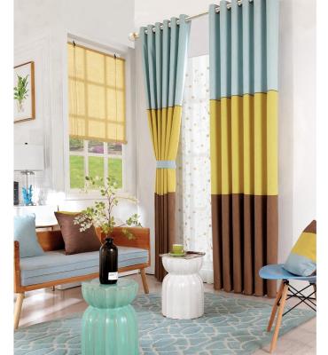 China Blackout Ready Stock Blackout Polyester Fabric Curtain Simple Design for sale