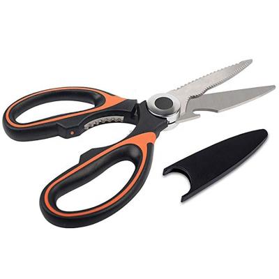 China Factory Stock Hot Sale Sharp Premium Heavy Duty Kitchen Shears Multi Purpose Professional Scissors Poultry Fish Scales Scratch for sale