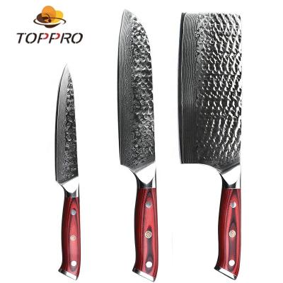 China Fashionable Texture CHEF Ripple Damascus Kitchen Accessories Yangjiang KNIFE for sale