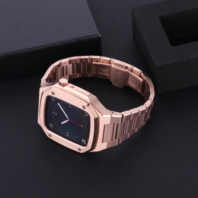 China Fashion Suppose Designed for Apple Watch Series 4 5 6 , Luxury Stainless Steel Metal Protector Apple Watch Case for sale