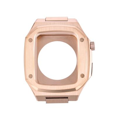 China Fashion Fashion OEM 44mm Stainless Steel Custom Logo Watch Case For Apple Iwatch Series 4/5/6/7 for sale