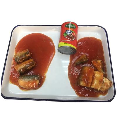 China Delicious canned canned fish and seafood canned sardine in tomato sauce for sale