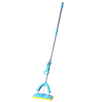 China 140cm Butterfly Water Squeeze Viable Telescopic Sponge Mop for sale