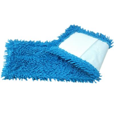 China Viable 100% Microfiber Chenille Chenille Broom Main Broom Tiny Broom Replacement 44*13cm for sale