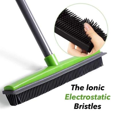 China New Viable Telescopic Rubber Broom Squeegee Floor Cleaning Brush for sale