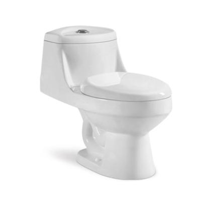 China South American Popular White Color Bathroom Use Ceramic Double-Flow Style One Piece Toilet for sale