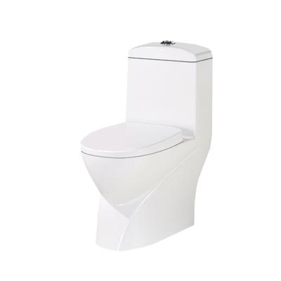 China Double-flush one-piece ceramic toilet with soft close seat and cistern mechanisms for middle east market for sale