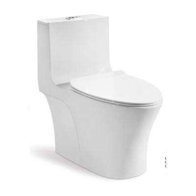 China Double-flush China wholesale market S sihponic trap 300 mm one piece white color ceramic material one piece toilet for sale