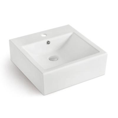 China New Design Art Basin Industrial Sanitary Ware Square Porcelain Hand Wash Basin Ultrathin Hand Wash Sink 6224 for sale