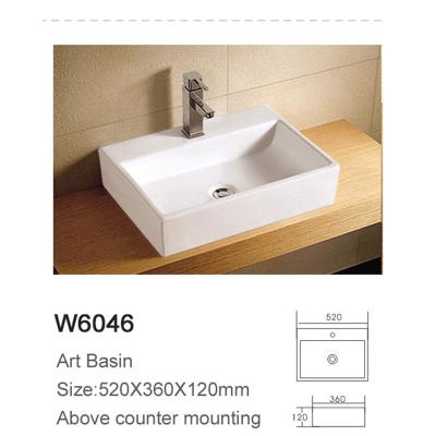 China MT W6049A Modern Toilets Popular Ceramic Bathroom Hand Washing Art Basin for sale