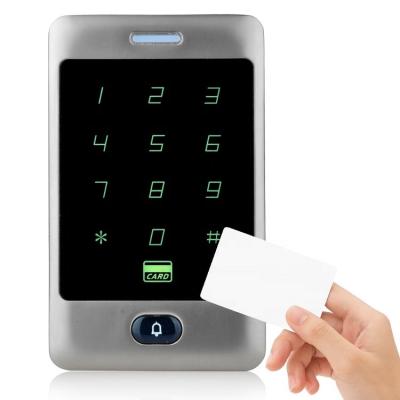 China 3000 Shenzhen Security IP68 Outdoor Waterproof Single Keypad 125KHZ RFID Standalone Card Reader Metal Touch Access Controller for sale