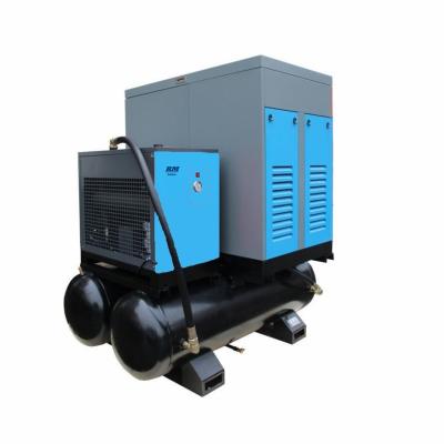 China 85cfm 70cfm combined screw air compressor with dryer and tank 3 in 1 screw air compressor for sale