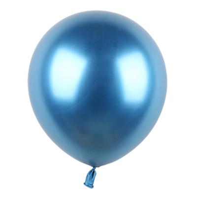 China Best quality party 10 inch blue chrome balloon metal balloon for wedding party birthday decoration balloon for sale