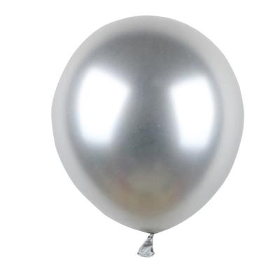 China Wholesale 10 inch metal balloon birthday party latex balloon silver chrome metal decorative balloon for sale