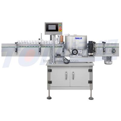 China XJY-630D Máquina de etiquetado adhesivo totalmente automática de acero inoxidable controlada por PLC para botellas en venta