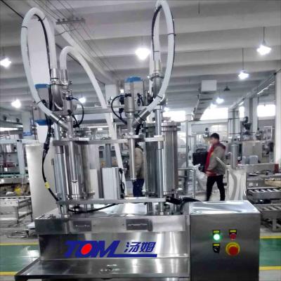 China 100ml-1L Pestizidfüllmaschine Halbautomatische Kolbenfüllmaschine Zwei Köpfe zu verkaufen