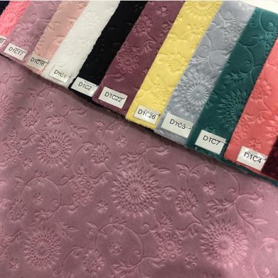 China Super soft embossed stretch 93 polyester 7 spandex fabric for baby blanket from china factory for sale