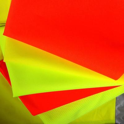 China Flame Retardant Heat Reflective Fabric for Safety Vest, Fluorescent Yellow Fluorescent Orange for sale