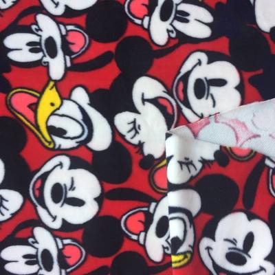 China Stretch Stretching Polyester Spandex One Side Printed Velvet Warp Knitting Fabric for sale