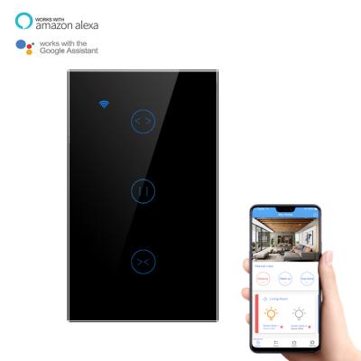 China 2021 New Home Switch Home Switch Curtain Wireless Remote Touch Setting Wholesale Intelligent Smart Voice Golden Smart Control for sale