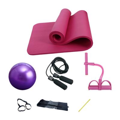 China Indoor Sports Yoga Fitness Equipment Set Pilates Bar Yoga Ball Resistance Bands Yoga Mat Set for sale